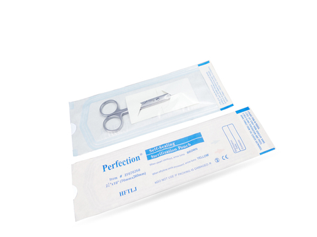 Dental use self sealing sterilization pouch